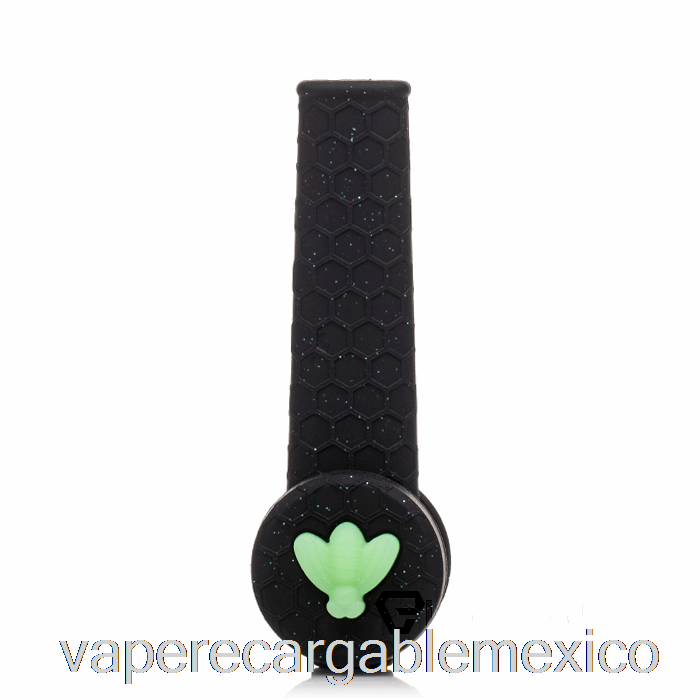 Vape Recargable Stratus Trio Pipa De Silicona Pantera Brillante (brillo Negro / Abeja Verde Uv)